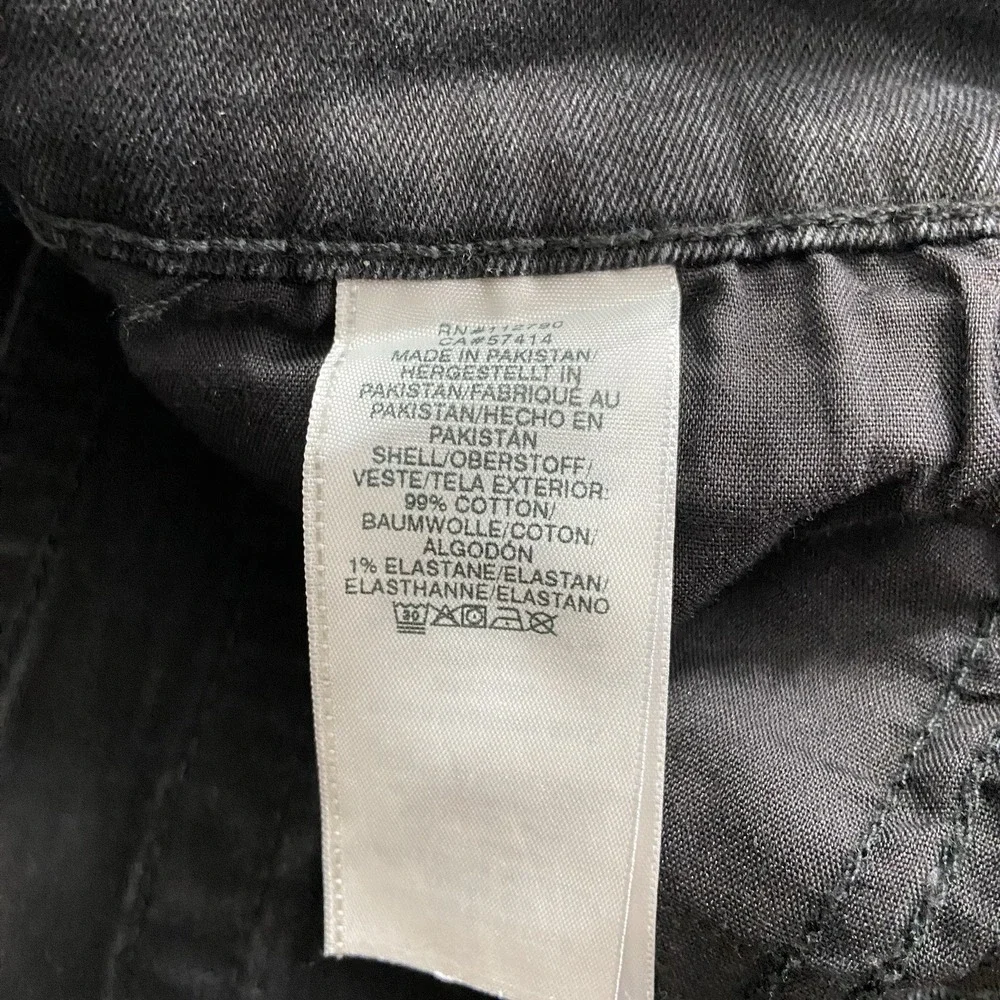 True Religion Jeans men's 34x31 Rocco Relaxed Skinny Black Denim Flap Pockets